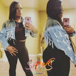 Shred it Cropped Denim Jacket